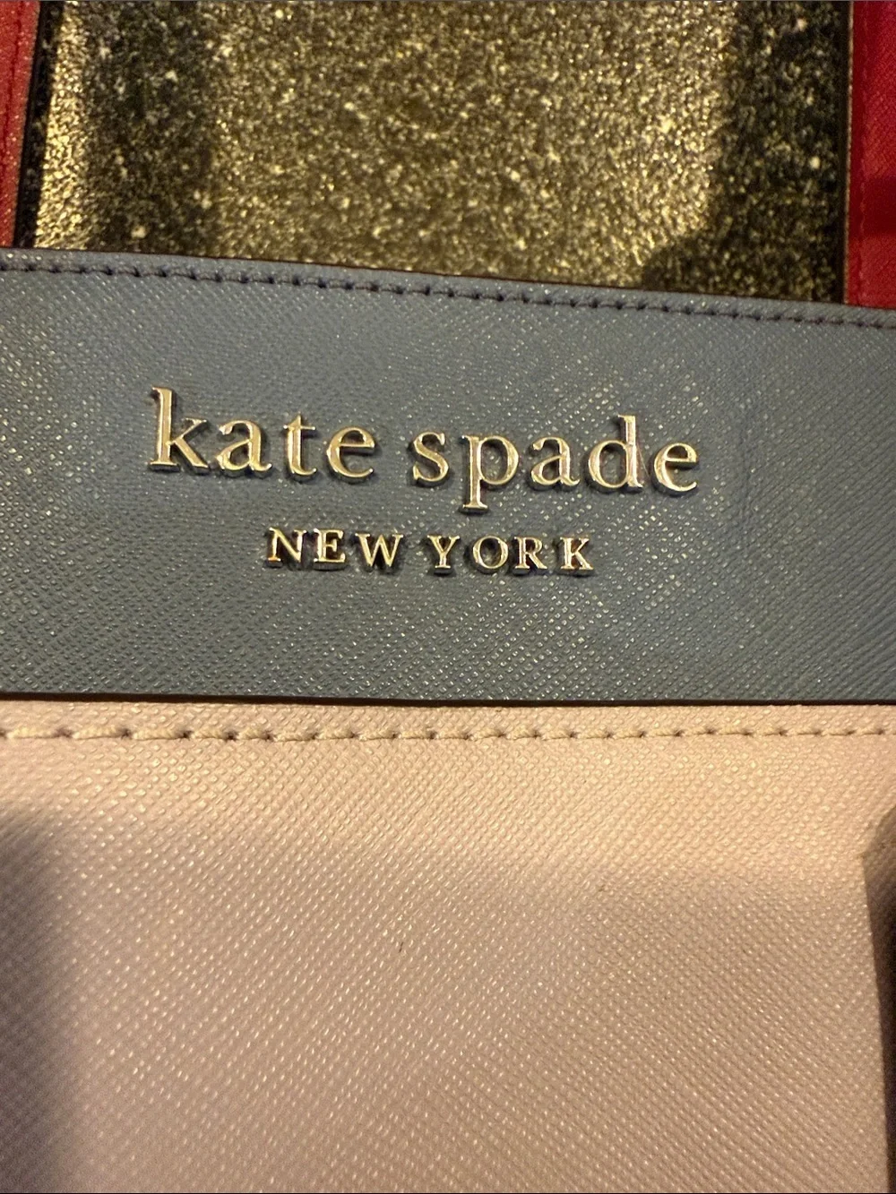 kate spade Women’s Purple, Blue & Red Leather Colorblock Tote with Tag